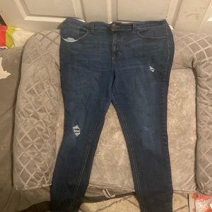 Blue denim skinny jeans, Size: 16, Brand: Time and Tru